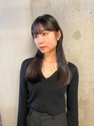 ロング カラー パーマ/レイヤー 岩山丈一郎のヘアスタイル