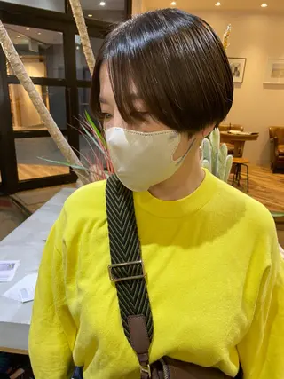 ショート 透明感ニュアンス 柔らかstyle🤍のヘアスタイル