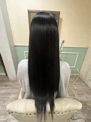 ロング カラー ショートボブモデル縮 毛艶髪津田パーマのヘアスタイル