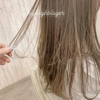 ロング カラー 🌿nudeカラー/ レイヤー/藤原🌿のヘアスタイル