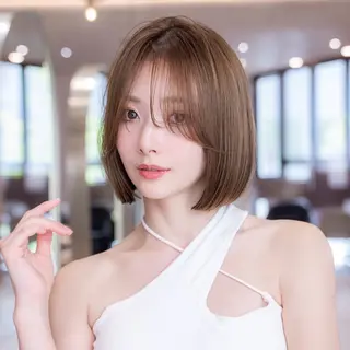 ミディアム カラー パーマ 渋谷ボブ/レイヤー ボブ田中航平のヘアスタイル