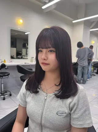 ミディアム カラー ヘアアレンジ Over hair_ misakiのヘアスタイル