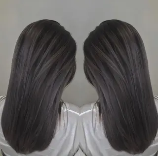 セミロング カラー rollen所属・美魔女 美容師NAOのヘアスタイル