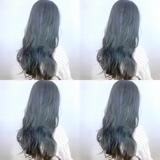 ロング カラー 韓国レイヤーカット/ ダブルカラーのヘアスタイル