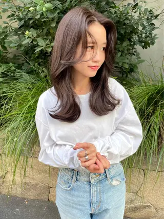 セミロング 韓国風/髪質改善 赤み消し✨junkiのヘアスタイル