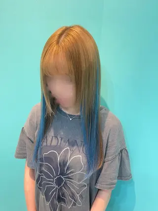 セミロング mana/メンズ/ ヘアセット/ブリーチのヘアスタイル