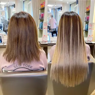 ミディアム 💎馴染むエクステ ×カラーTOMO💎のヘアスタイル