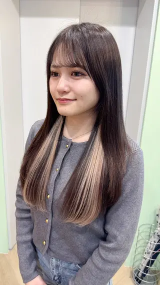 ロング 横浜🍒ルーツカラー エクステ／RIEのヘアスタイル