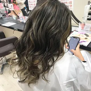 セミロング カラー Lien 深井店のヘアスタイル