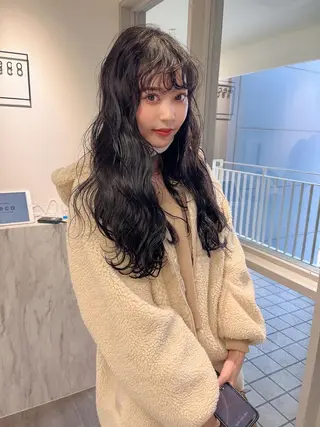 ロング ヘアアレンジ umu.［韓国ヘア /ダウンパーマ］のヘアスタイル