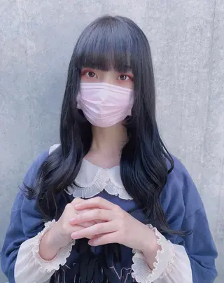 ロング カラー ヘアアレンジ 韓国レイヤーカット/ 儚げカラーチナツのヘアスタイル