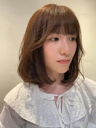 ミディアム カラー AO所属・RISAKO 艶髪モテヘア🎀府中のヘアスタイル