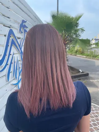 セミロング カラー 中川原 大介のヘアスタイル