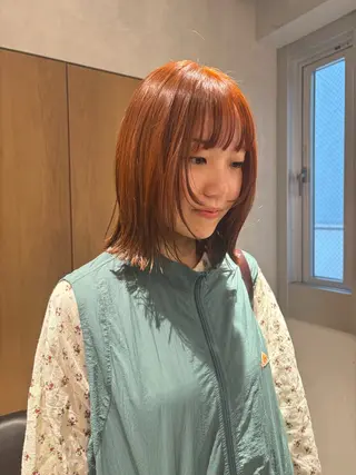 ミディアム カラー mei｜顔まわり ×透明感カラーのヘアスタイル