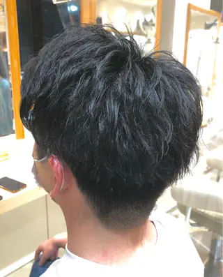 ショート パーマ メンズ 低ダメージ施術/ 🐮牛木 史裕🐮のヘアスタイル