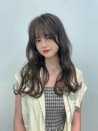 ロング 韓国風レイヤーカット 松葉翔のヘアスタイル