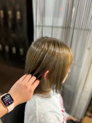 ミディアム 🌷ブリーチ縮毛矯正 /mina🌷のヘアスタイル