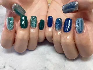 ネイル ネイルリボン 受付スタッフのネイルデザイン