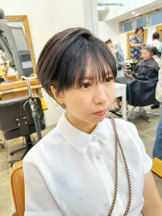 ショート カラー newline銀座所属・👑銀座ショート/ 絶壁補正/金子涼👑のヘアスタイル