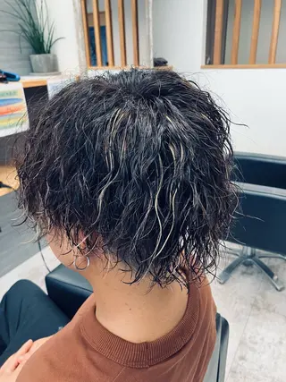 カラー パーマ メンズ メンズ特化/パーマ/ フェードWATARUのヘアスタイル