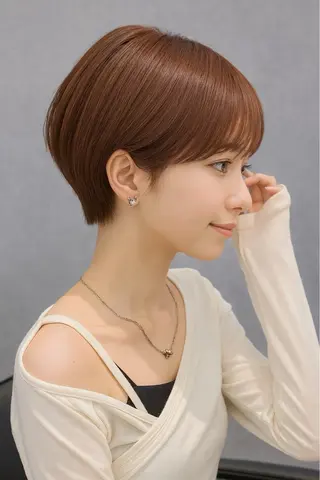 ショート 似合わせハイトーン 👾はちすのヘアスタイル