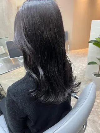 セミロング 艶カラー💎 髪質改善🎈アトワのヘアスタイル