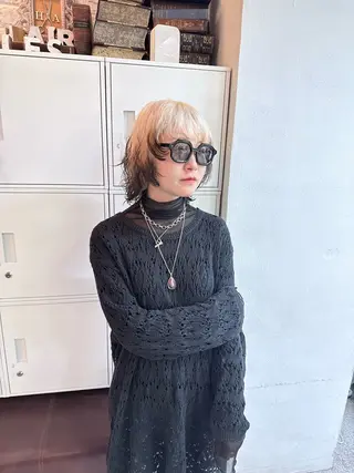 ミディアム カラー ウルフレイヤー エクステ/kokiのヘアスタイル