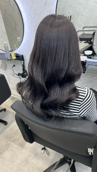 ロング 韓国パーマ 美容師 和田爽良のヘアスタイル