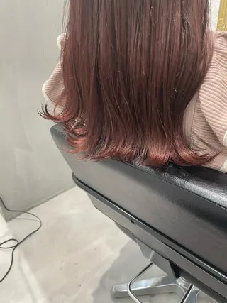 ミディアム カラー パーマ ヘアアレンジ chill所属・福冨 まゆのヘアスタイル
