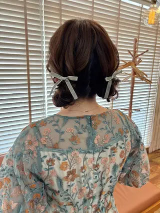 セミロング ヘアアレンジ bright所属・miku ヘアセット/着付けのヘアスタイル