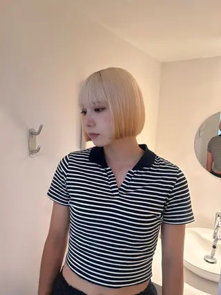 カラー VISION   aoyama所属・かがやしづ ⭐️ハイトーンのヘアスタイル