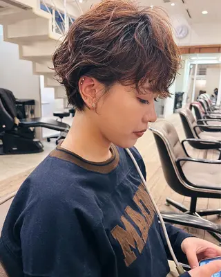 ショート パーマ 🌿ボブ パーマ高橋啓太🌿のヘアスタイル