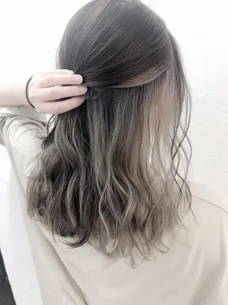 ミディアム カラー パーマ ヘアアレンジ 髪質改善専門店 エイジングケアのヘアスタイル