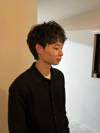 ショート パーマ 美容室soi所属・メンズ特化/石田 凱土のヘアスタイル