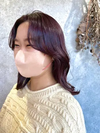 ミディアム カラー 庄司 桜のヘアスタイル