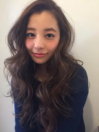 ロング カラー パーマ ヘアアレンジ hayaka todaのヘアスタイル