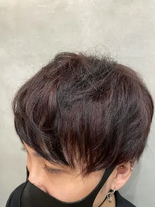 カラー メンズ 【ピンク/韓国ヘア/ ヘアセット】亜海のヘアスタイル