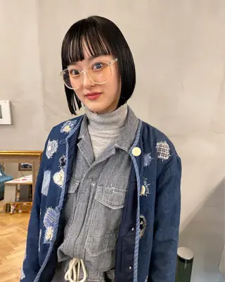 ミディアム カラー パーマ ヘアアレンジ メンズ キッズ ネイル マツエク・マツパ アイブロウ tatsumi/ボブ ウルフ/レイヤーのヘアスタイル