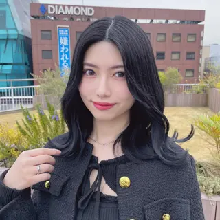 セミロング 🦋韓国風カラー🦋 こうせい原宿のヘアスタイル