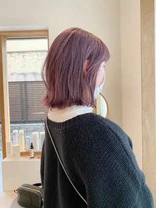 ミディアム カラー 美髪ストレート 川本雄己のヘアスタイル