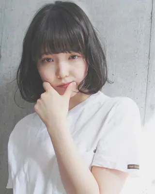 ミディアム 店長/mao/ 前髪/顔周りカットのヘアスタイル