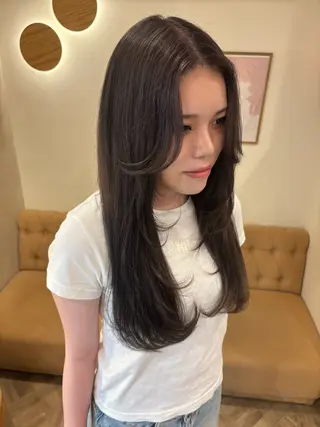 ロング カラー ミルクティ/ピンク/ レイヤー/yuriaのヘアスタイル