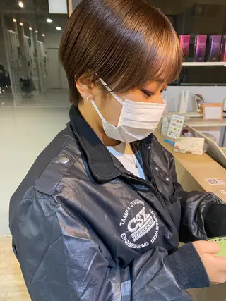 ショート 米元 春奈のヘアスタイル