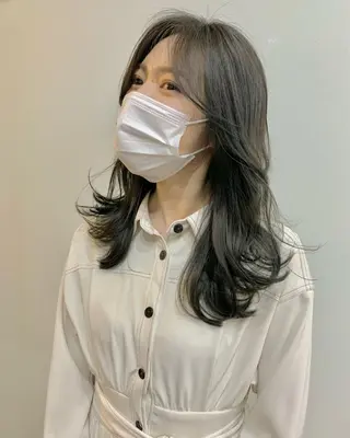 セミロング カラー 柔らかブラウン/顔周 りレイヤー♡ユウシのヘアスタイル