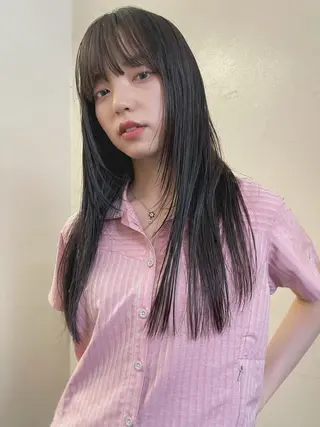 ロング 安部佑哉/ハイトーン /レイヤー/グランジのヘアスタイル