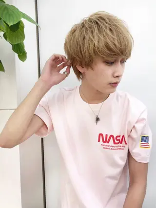 ショート ♡透け感カラー 大賀哲平♡のヘアスタイル