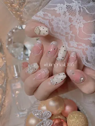 ネイル 23時まで❤︎韓国、 ワンホンネイルのネイルデザイン