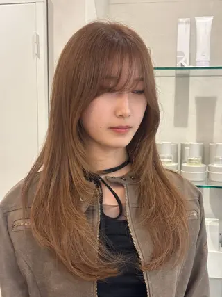 ロング カラー レイヤーカット🍒韓 国ヘア🍒ひかりのヘアスタイル