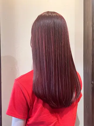 ロング カラー Luster Friends所属・まゆ | 艶カラー | ストレートのヘアスタイル