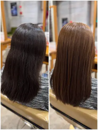 セミロング カラー 美容室MOMO 柏所属・🦄心でカット🦄 🌈まさきうらん🌈のヘアスタイル